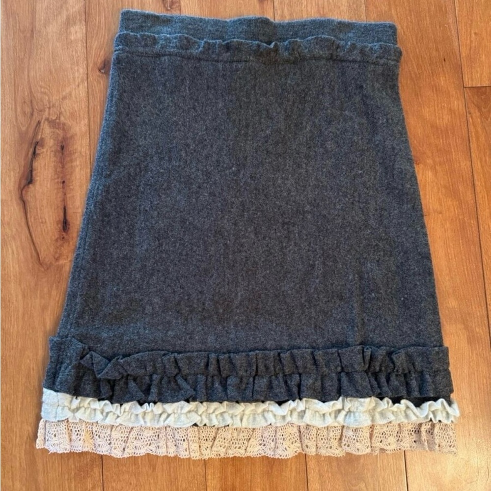 Anthropologie - Girls of Savoy - gray wool pencil skirt